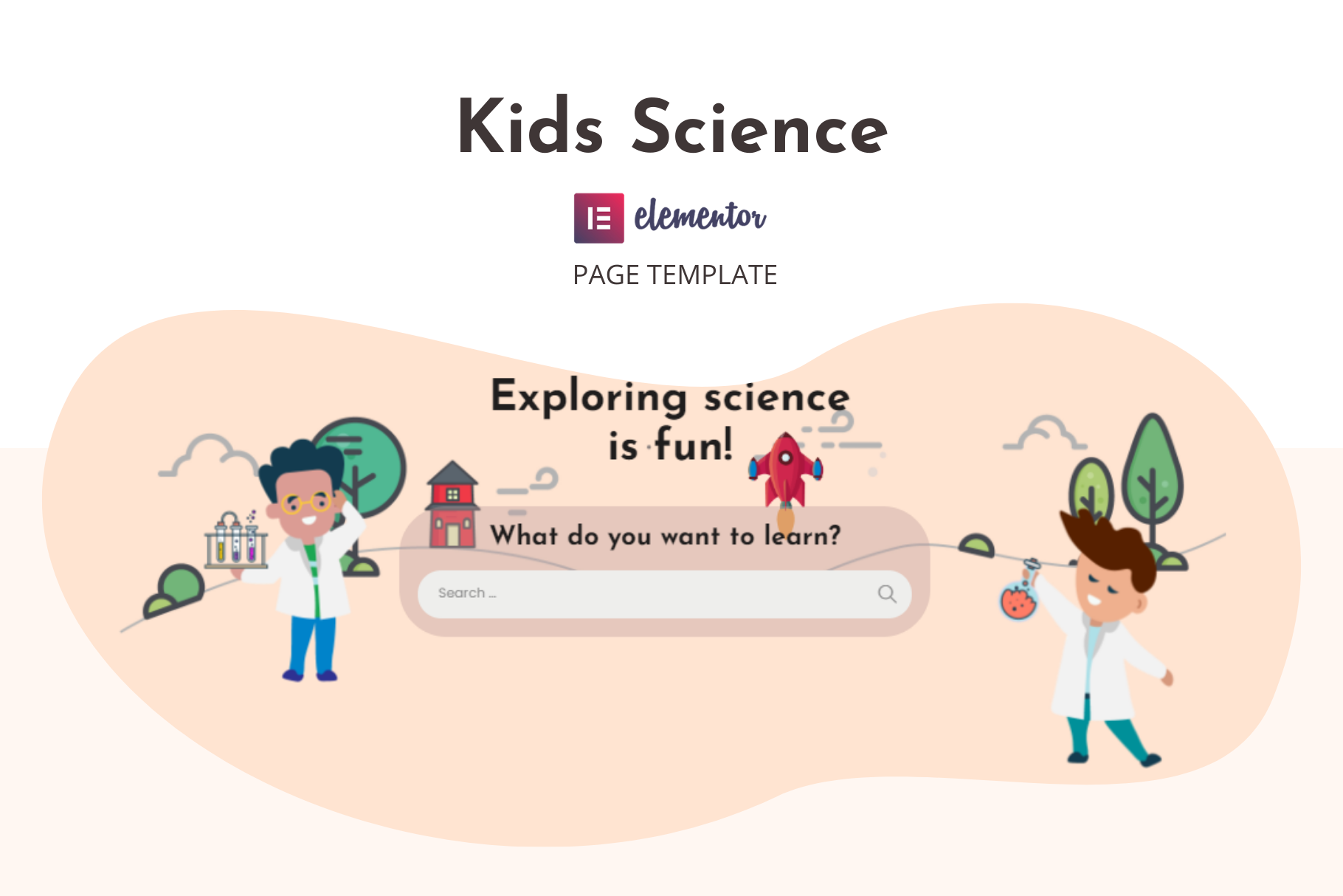 Kid Science Elementor Template