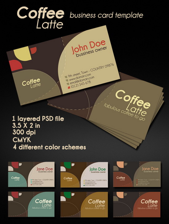 Coffee Latte Business Card